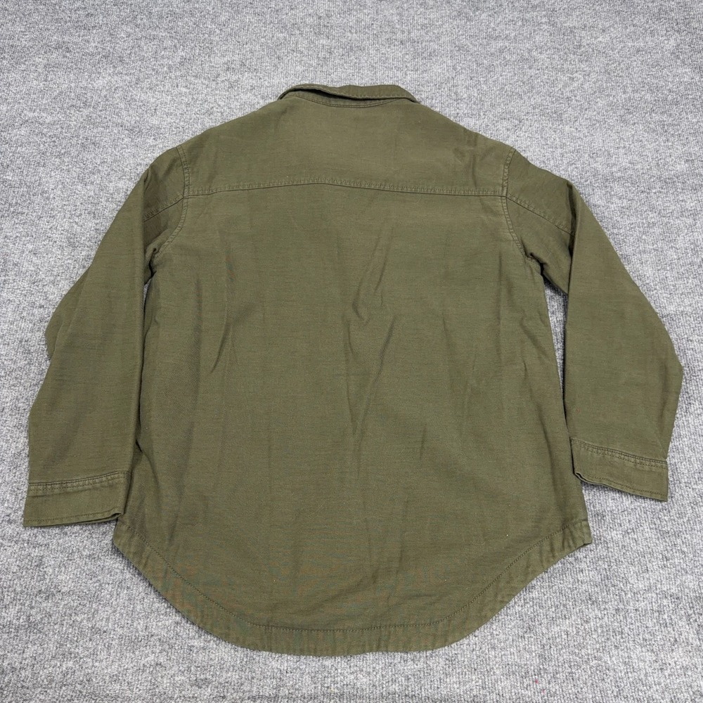 American Eagle Outfitters Shacket Women Small Olive Cotton Military Button Front - Picture 8 of 9